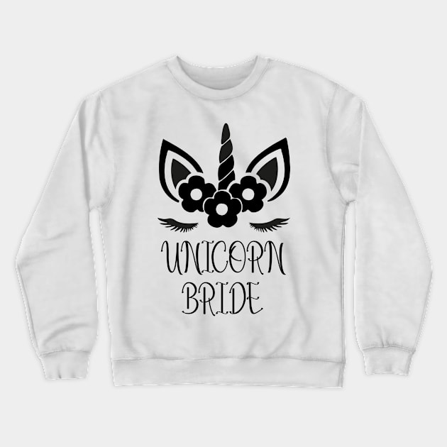 Unicorn bride Crewneck Sweatshirt by CheeseMonstre